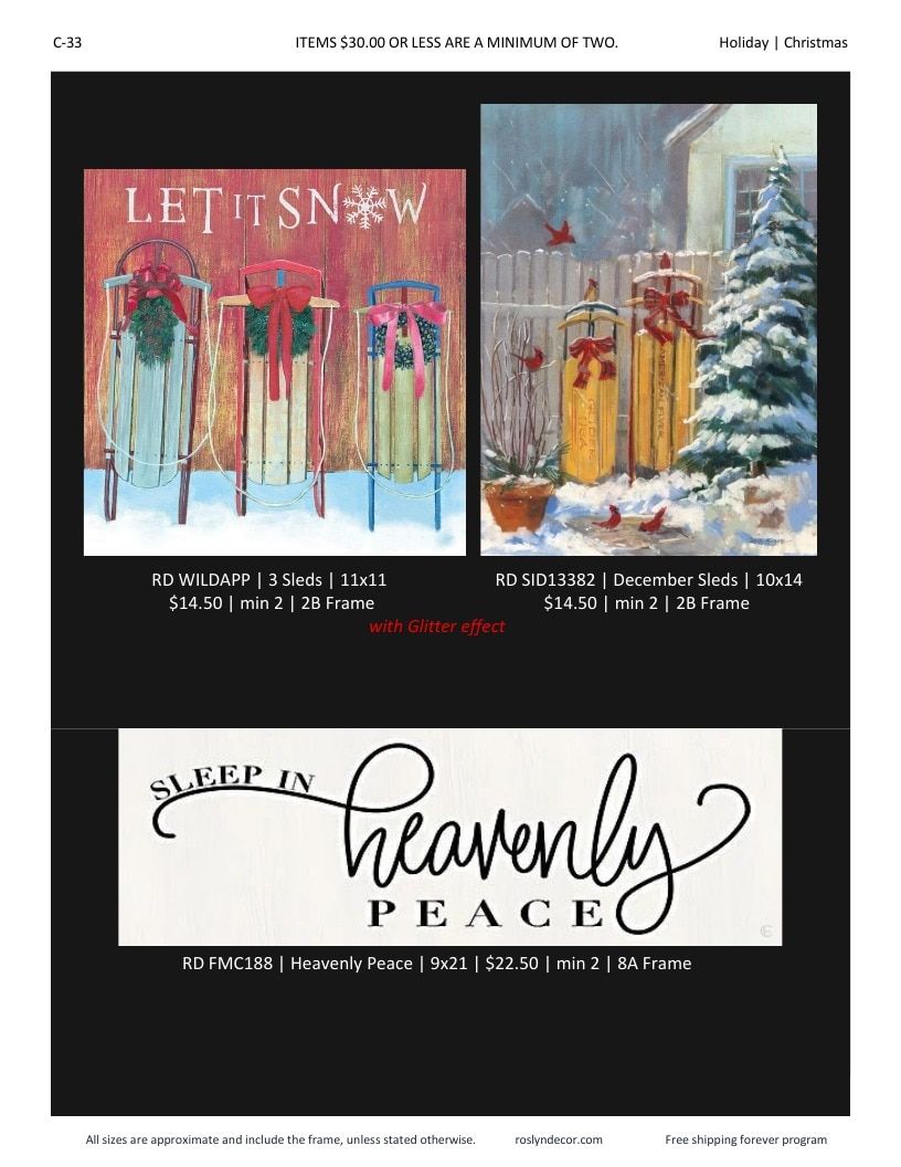 Roslyn Decor Holiday Decor Catalog Weekly Ad January 1 - December 31, 2026