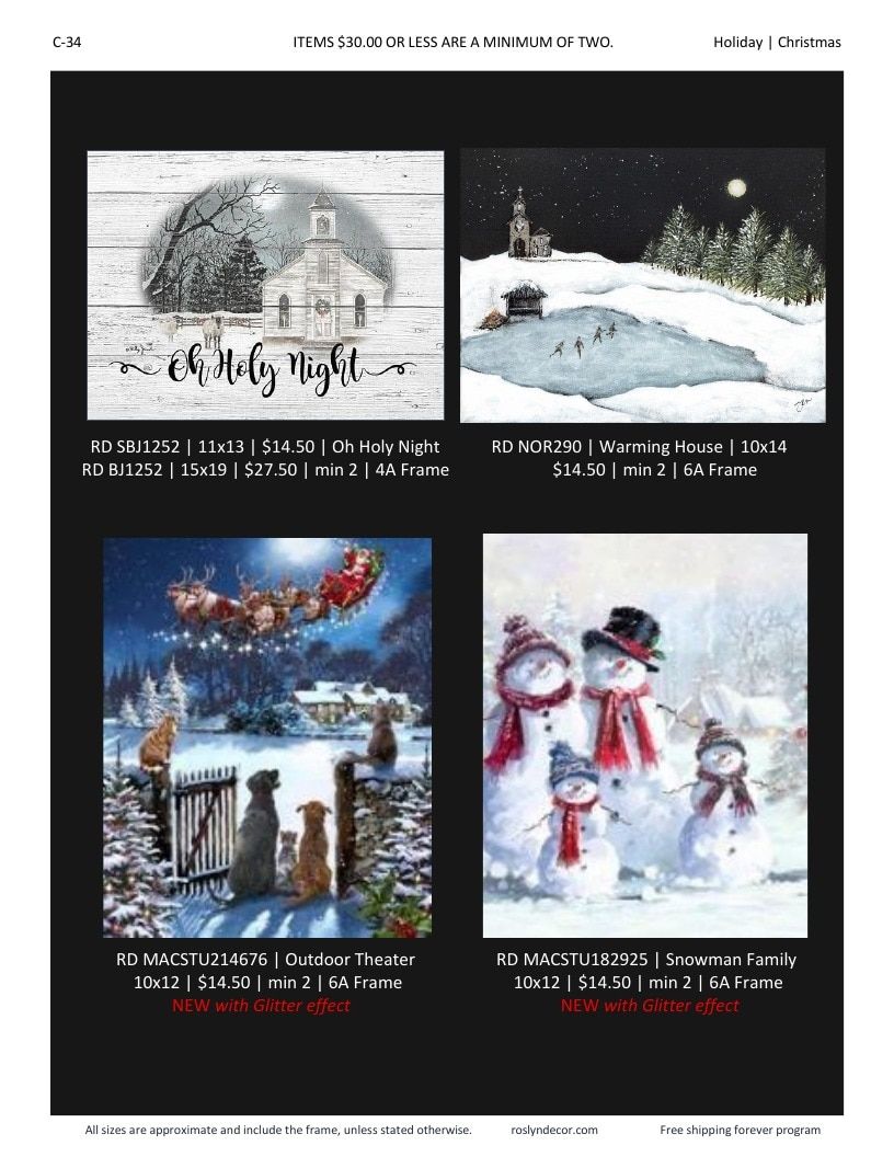Roslyn Decor Holiday Decor Catalog Weekly Ad January 1 - December 31, 2026