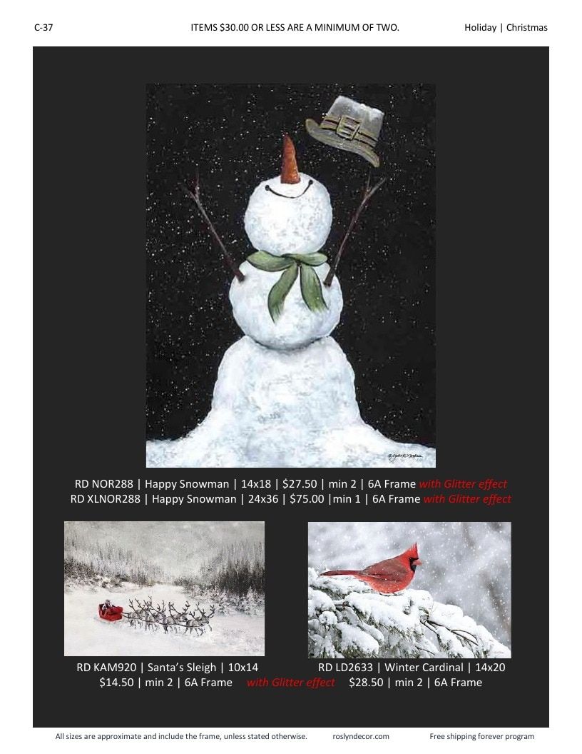 Roslyn Decor Holiday Decor Catalog Weekly Ad January 1 - December 31, 2026