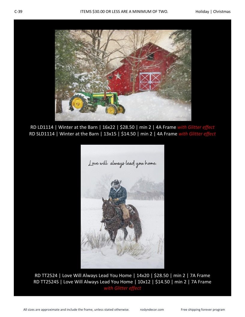 Roslyn Decor Holiday Decor Catalog Weekly Ad January 1 - December 31, 2026