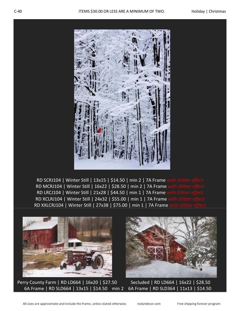 Roslyn Decor Holiday Decor Catalog Weekly Ad January 1 - December 31, 2026