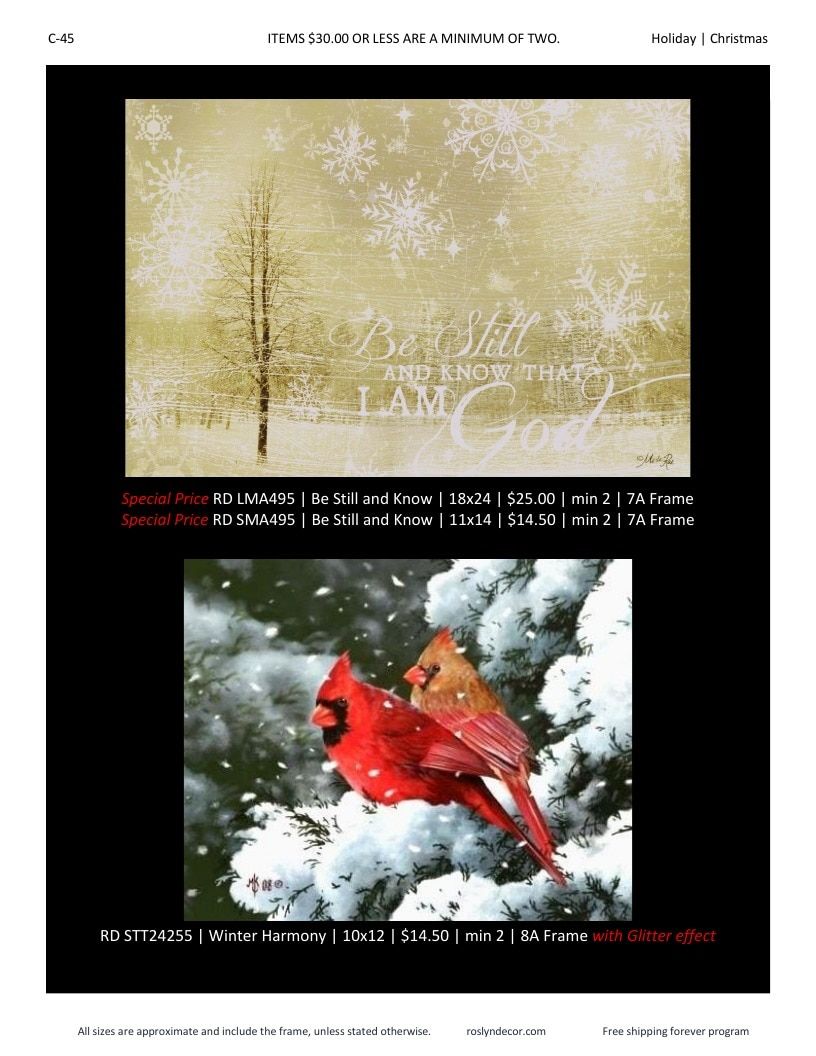 Roslyn Decor Holiday Decor Catalog Weekly Ad January 1 - December 31, 2026