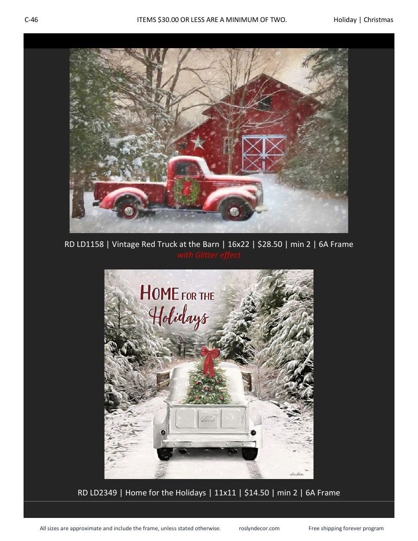 Roslyn Decor Holiday Decor Catalog Weekly Ad January 1 - December 31, 2026