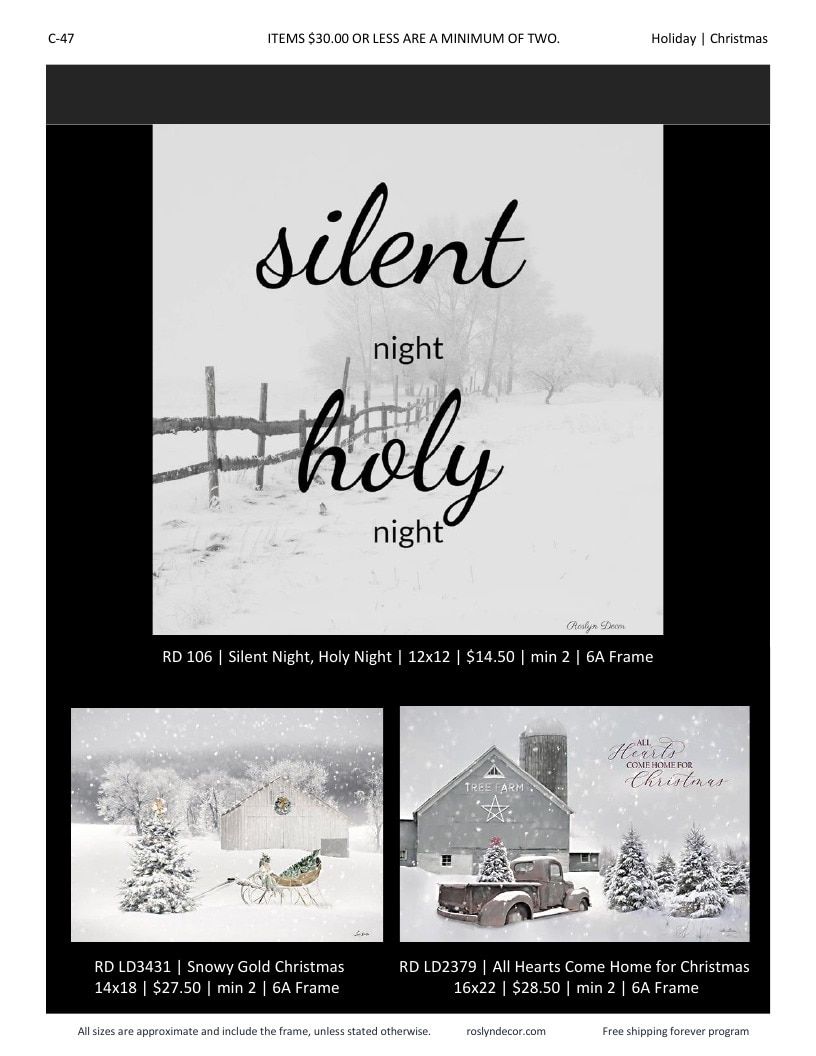 Roslyn Decor Holiday Decor Catalog Weekly Ad January 1 - December 31, 2026