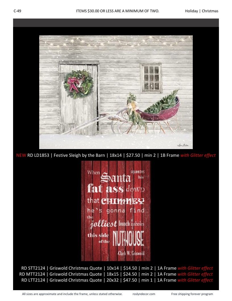 Roslyn Decor Holiday Decor Catalog Weekly Ad January 1 - December 31, 2026