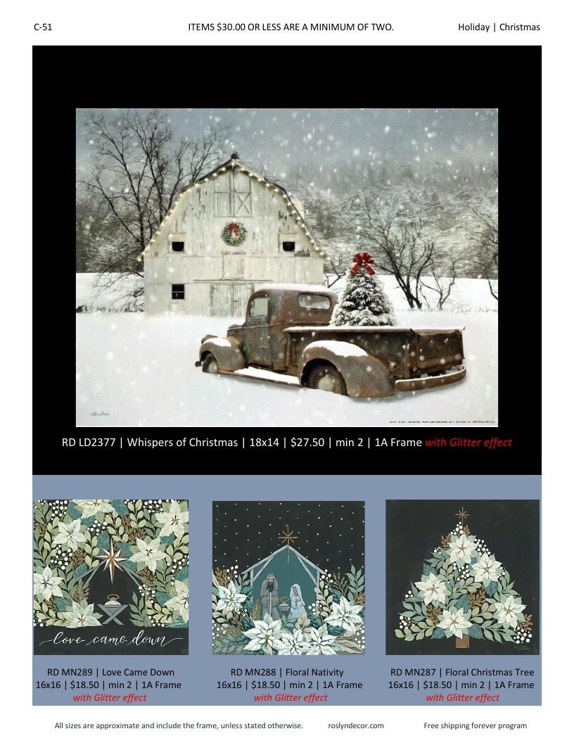 Roslyn Decor Holiday Decor Catalog Weekly Ad January 1 - December 31, 2026