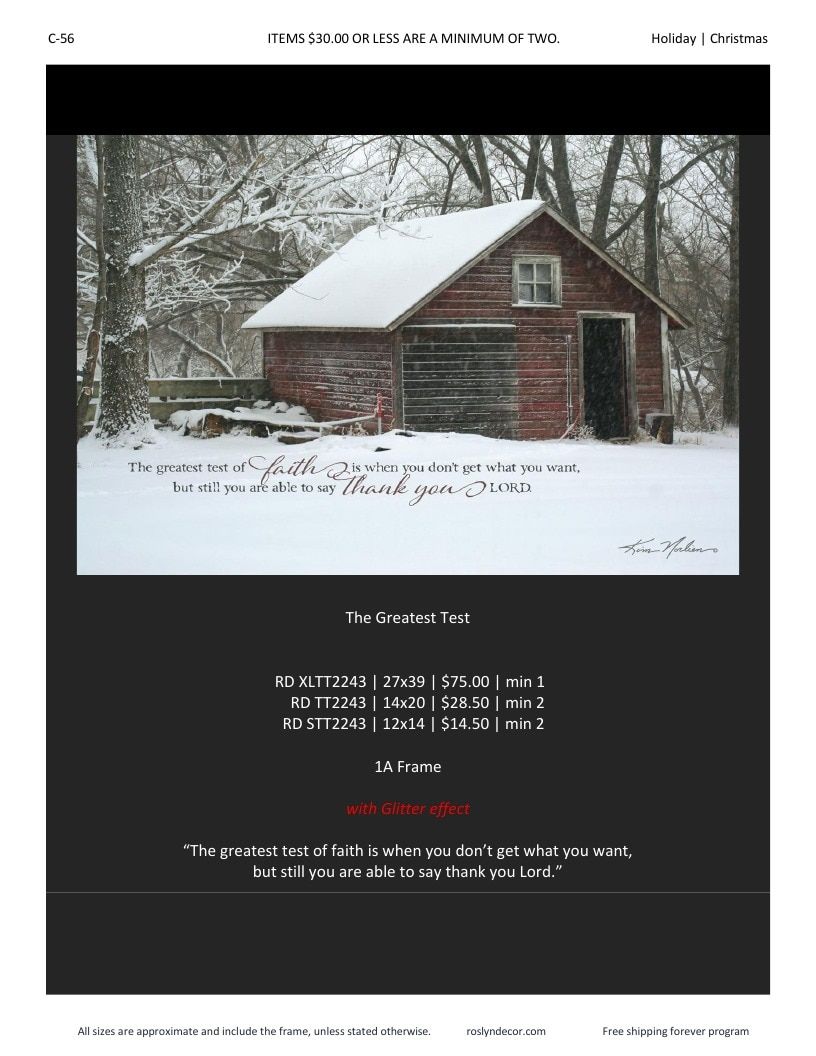 Roslyn Decor Holiday Decor Catalog Weekly Ad January 1 - December 31, 2026