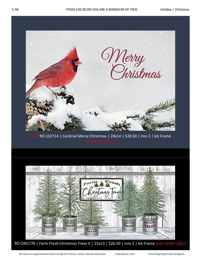 Roslyn Decor Holiday Decor Catalog Weekly Ad January 1 - December 31, 2026