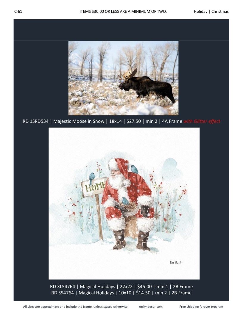 Roslyn Decor Holiday Decor Catalog Weekly Ad January 1 - December 31, 2026