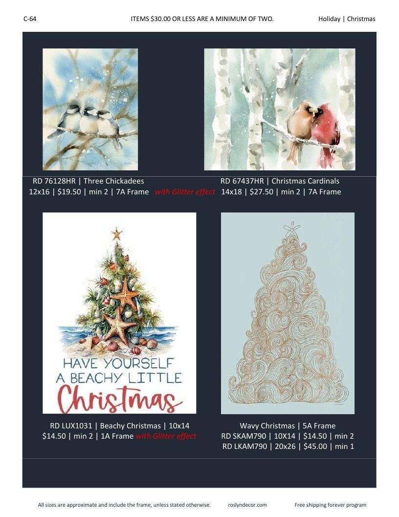 Roslyn Decor Holiday Decor Catalog Weekly Ad January 1 - December 31, 2026