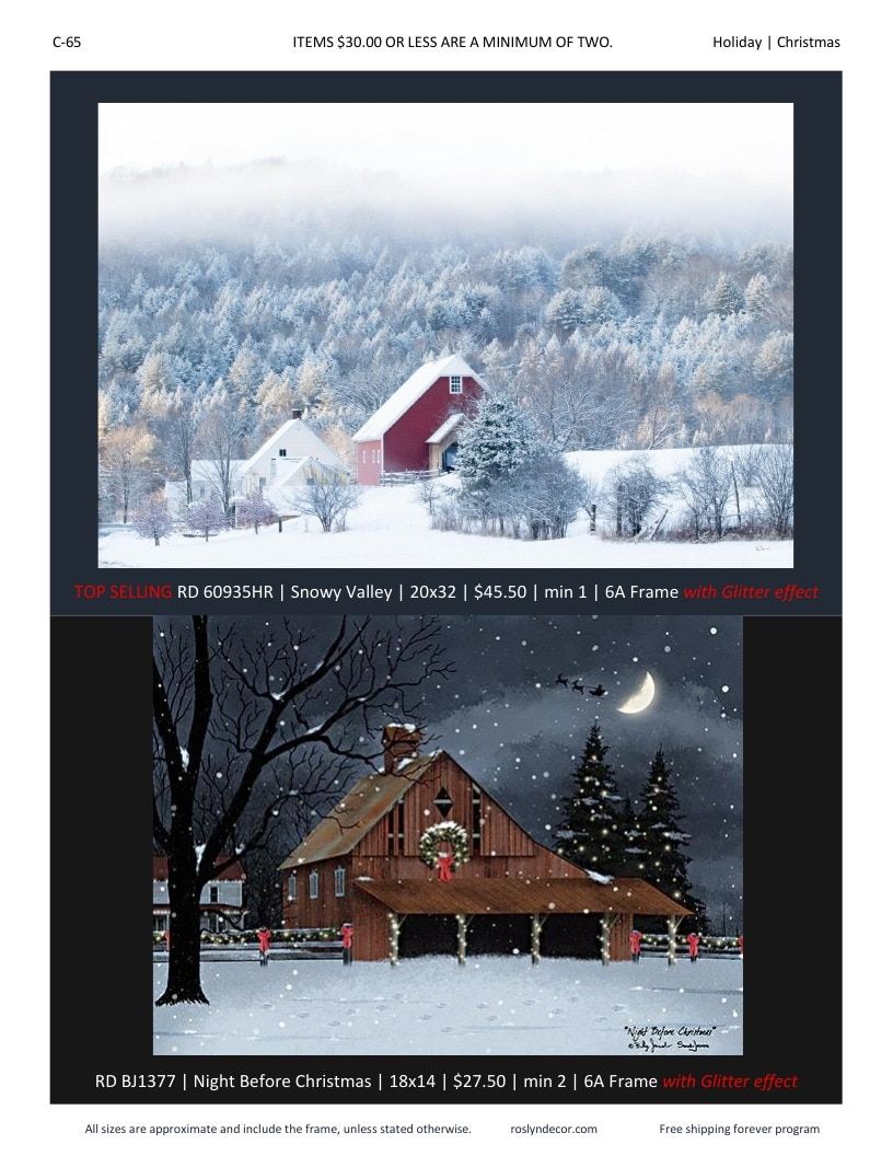 Roslyn Decor Holiday Decor Catalog Weekly Ad January 1 - December 31, 2026