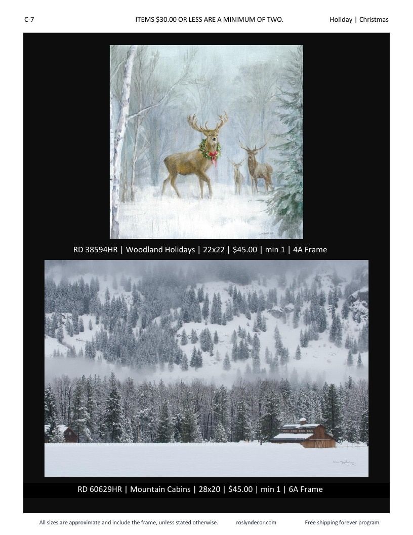 Roslyn Decor Holiday Decor Catalog Weekly Ad January 1 - December 31, 2026