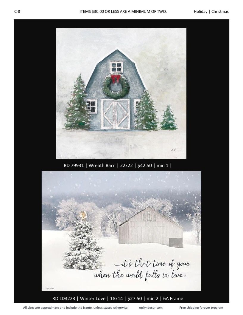 Roslyn Decor Holiday Decor Catalog Weekly Ad January 1 - December 31, 2026