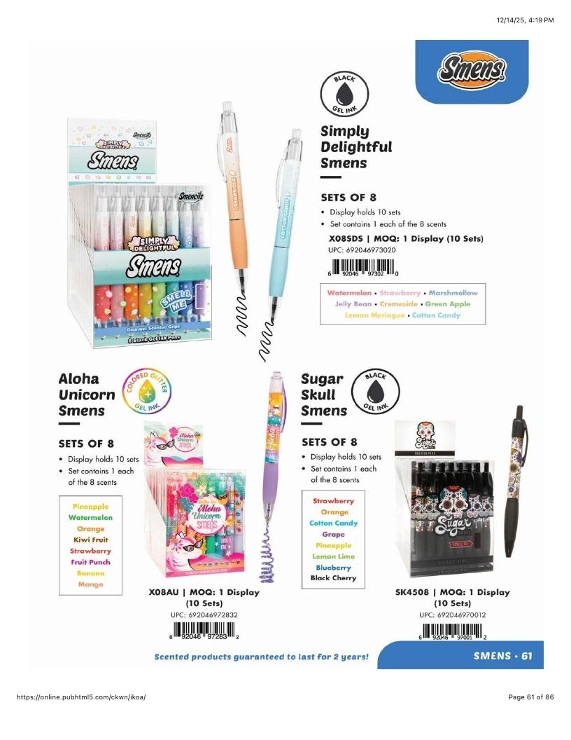 Scentco Annual Scented Products Catalog Weekly Ad January 1 - December 31, 2026