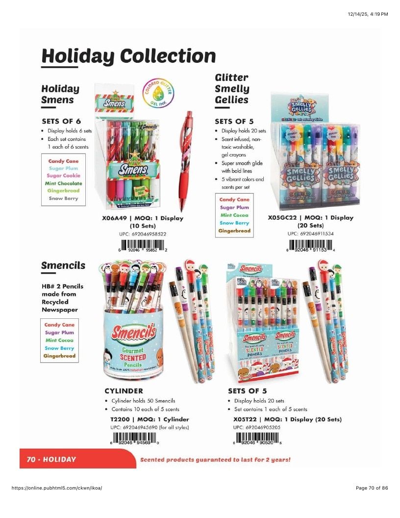 Scentco Annual Scented Products Catalog Weekly Ad January 1 - December 31, 2026