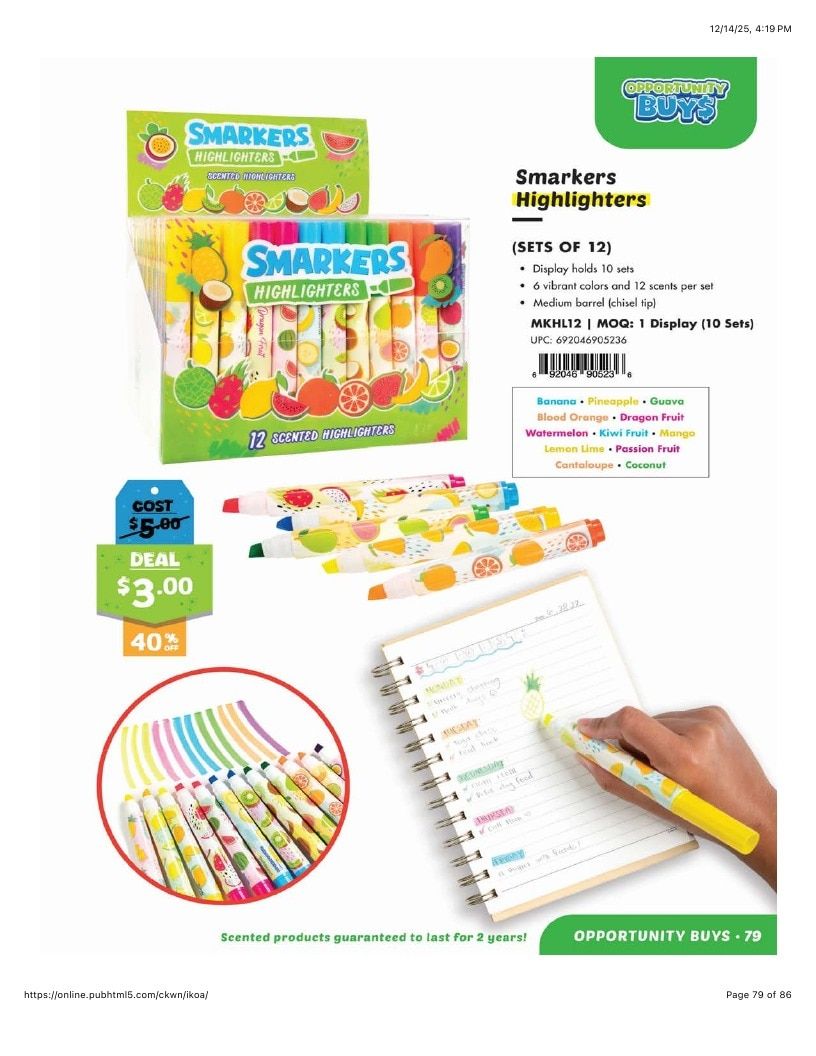 Scentco Annual Scented Products Catalog Weekly Ad January 1 - December 31, 2026
