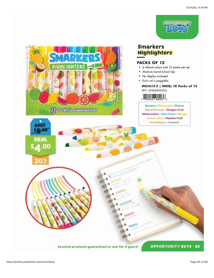 Scentco Annual Scented Products Catalog Weekly Ad January 1 - December 31, 2026
