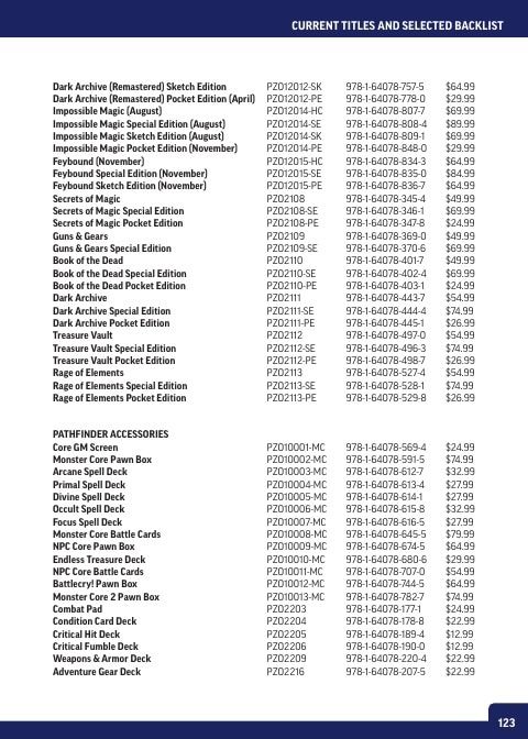 Paizo Roleplaying Games Catalog Weekly Ad January 1 - December 31, 2026