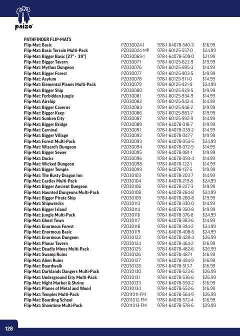 Paizo Roleplaying Games Catalog Weekly Ad January 1 - December 31, 2026