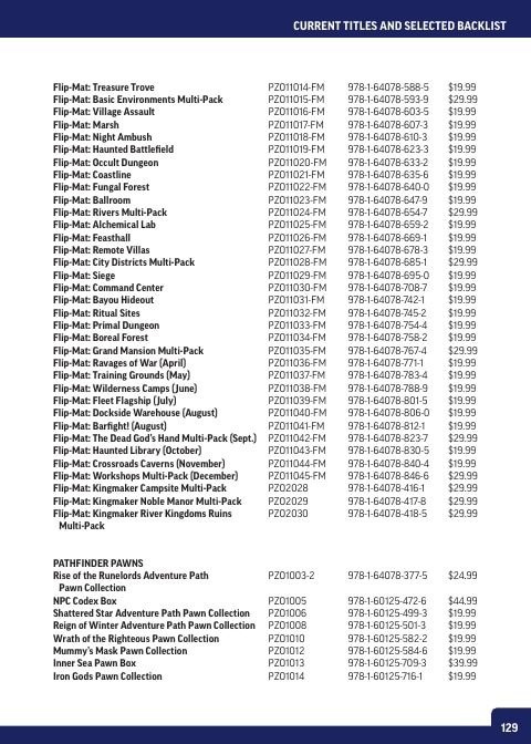 Paizo Roleplaying Games Catalog Weekly Ad January 1 - December 31, 2026