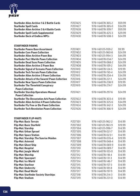 Paizo Roleplaying Games Catalog Weekly Ad January 1 - December 31, 2026