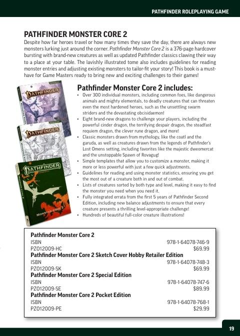 Paizo Roleplaying Games Catalog Weekly Ad January 1 - December 31, 2026