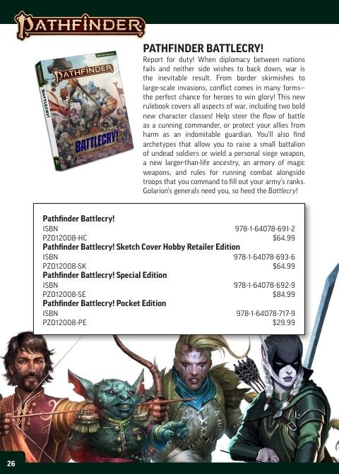 Paizo Roleplaying Games Catalog Weekly Ad January 1 - December 31, 2026