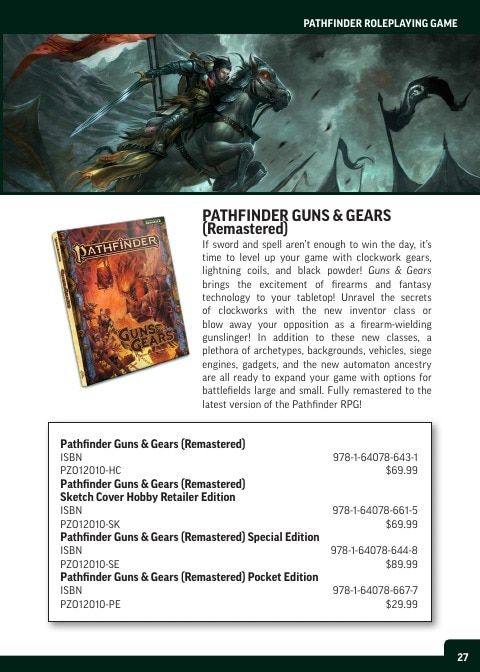 Paizo Roleplaying Games Catalog Weekly Ad January 1 - December 31, 2026