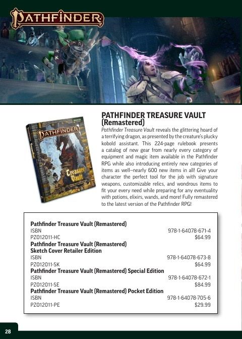 Paizo Roleplaying Games Catalog Weekly Ad January 1 - December 31, 2026