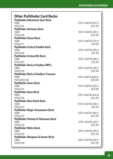Paizo Roleplaying Games Catalog Weekly Ad January 1 - December 31, 2026