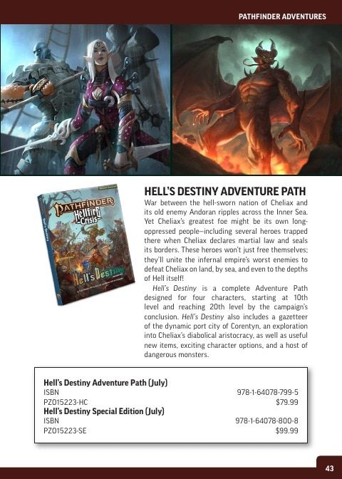 Paizo Roleplaying Games Catalog Weekly Ad January 1 - December 31, 2026