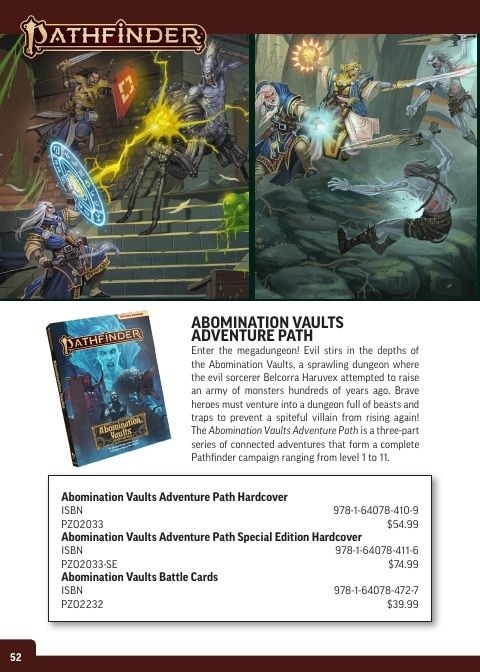 Paizo Roleplaying Games Catalog Weekly Ad January 1 - December 31, 2026