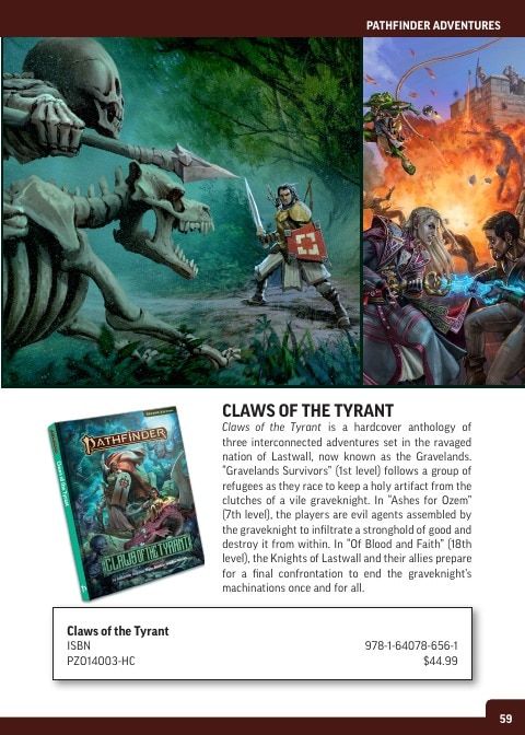 Paizo Roleplaying Games Catalog Weekly Ad January 1 - December 31, 2026