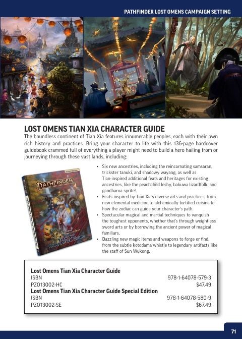 Paizo Roleplaying Games Catalog Weekly Ad January 1 - December 31, 2026