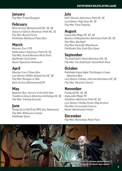 Paizo Roleplaying Games Catalog Weekly Ad January 1 - December 31, 2026
