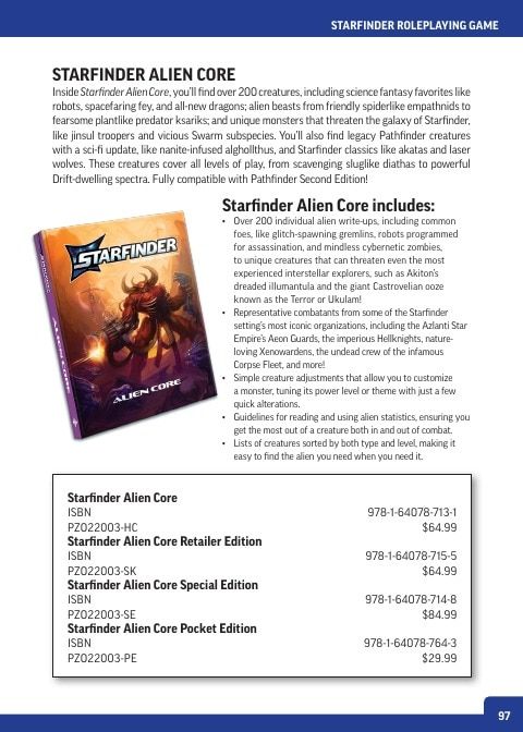 Paizo Roleplaying Games Catalog Weekly Ad January 1 - December 31, 2026