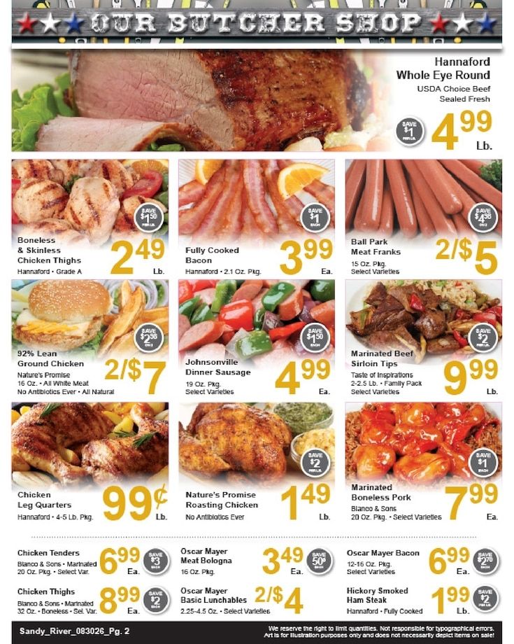 Sandy River Shop 'n Save Weekly Ad August 30 - September 5, 2026