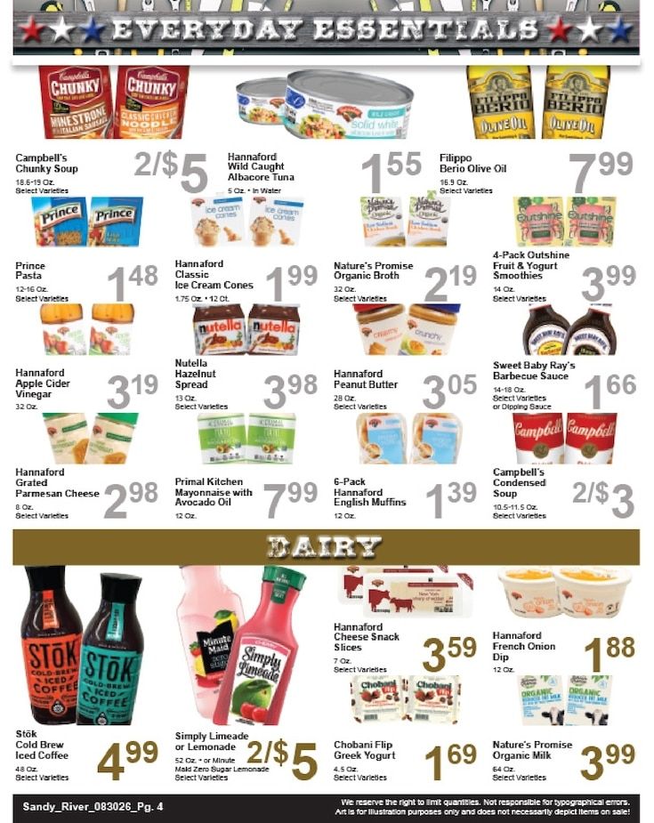 Sandy River Shop 'n Save Weekly Ad August 30 - September 5, 2026