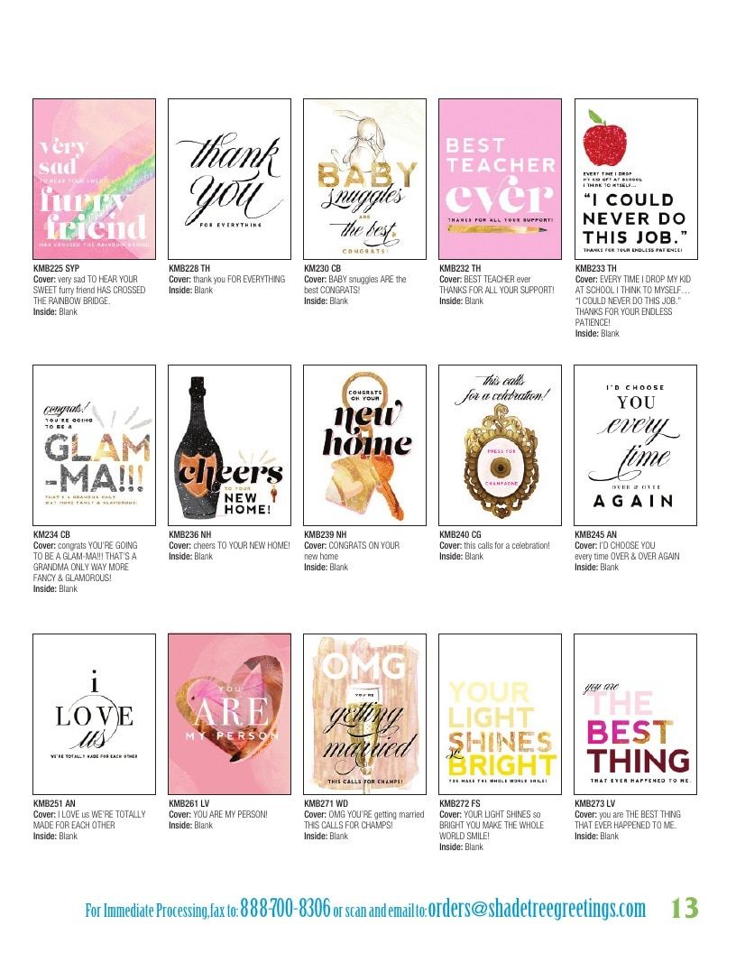 Shade Tree Greetings Greeting Cards Catalog Weekly Ad January 1 - December 31, 2026