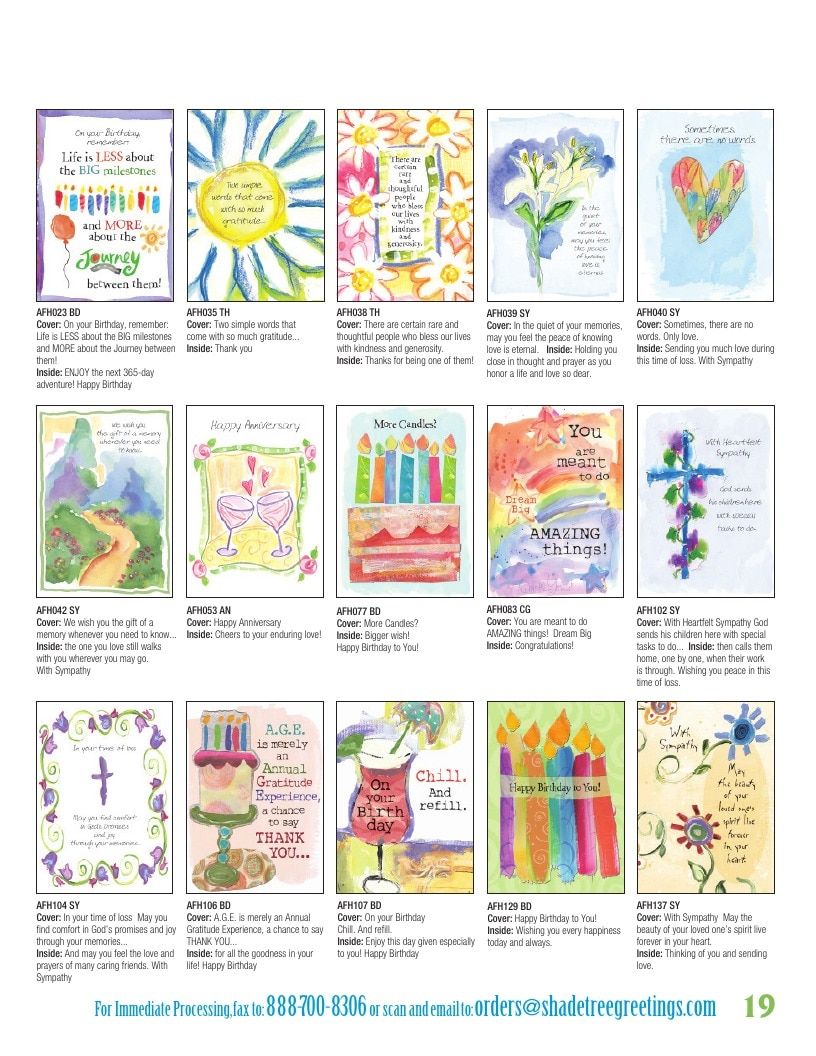 Shade Tree Greetings Greeting Cards Catalog Weekly Ad January 1 - December 31, 2026