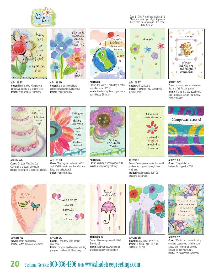 Shade Tree Greetings Greeting Cards Catalog Weekly Ad January 1 - December 31, 2026