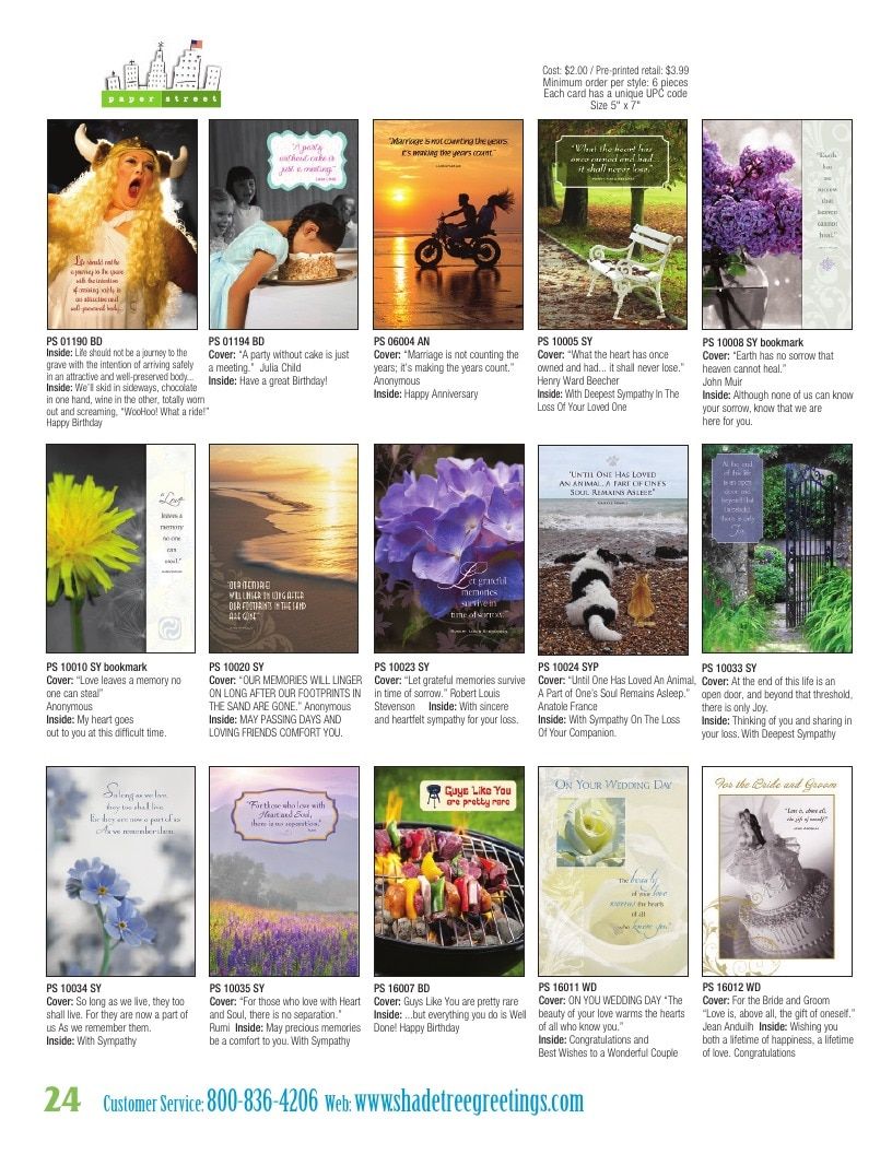 Shade Tree Greetings Greeting Cards Catalog Weekly Ad January 1 - December 31, 2026