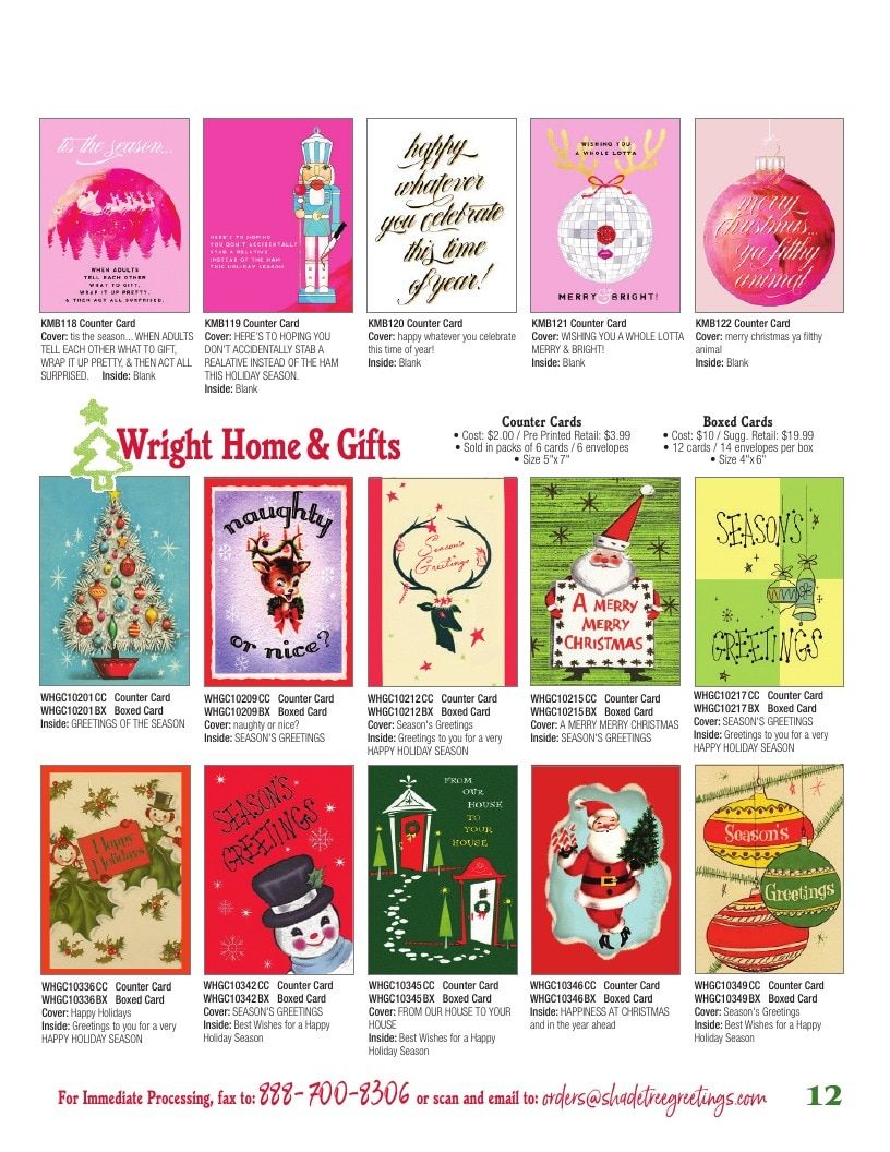 Shade Tree Greetings Holiday Greeting Cards Catalog Weekly Ad January 1 - December 31, 2026