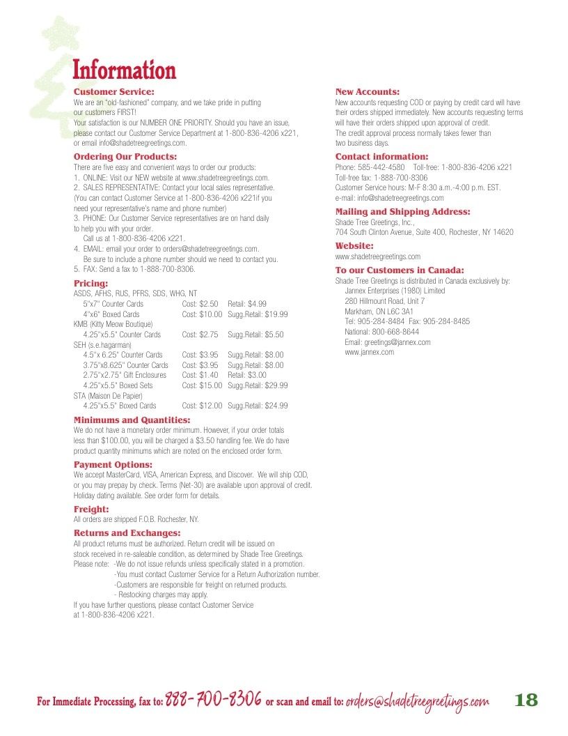 Shade Tree Greetings Holiday Greeting Cards Catalog Weekly Ad January 1 - December 31, 2026