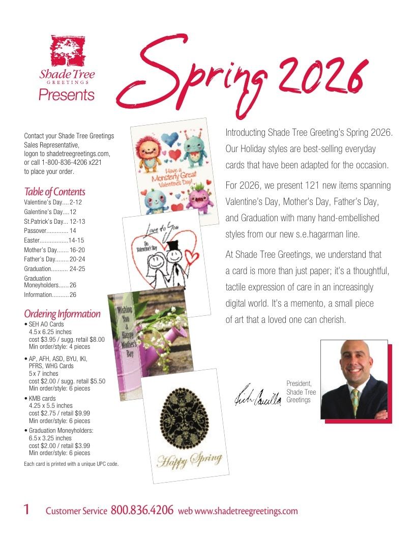 Shade Tree Greetings Spring Greeting Cards Catalog Weekly Ad January 1 - December 31, 2026