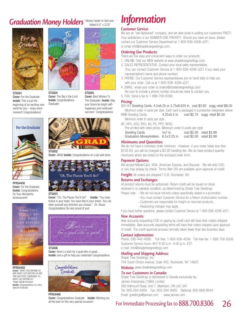 Shade Tree Greetings Spring Greeting Cards Catalog Weekly Ad January 1 - December 31, 2026
