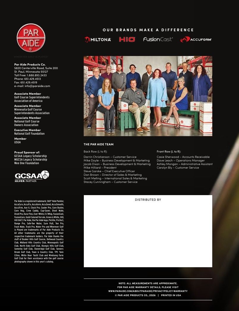 Par Aide Golf Course Products Catalog Weekly Ad January 1 - December 31, 2026