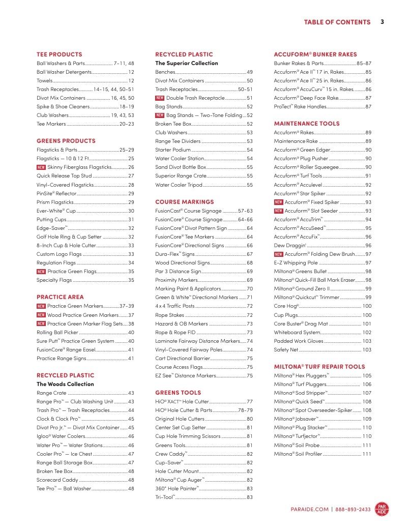 Par Aide Golf Course Products Catalog Weekly Ad January 1 - December 31, 2026