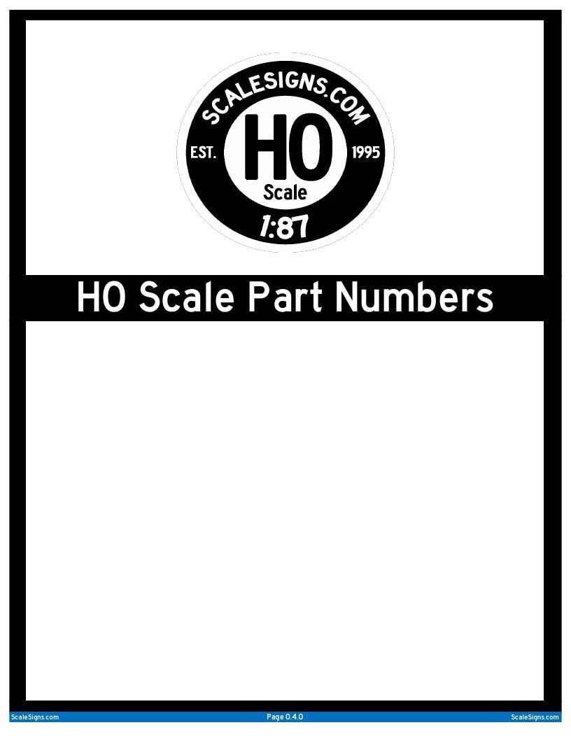 ScaleSigns HO Scale Signs Catalog Weekly Ad January 1 - December 31, 2026