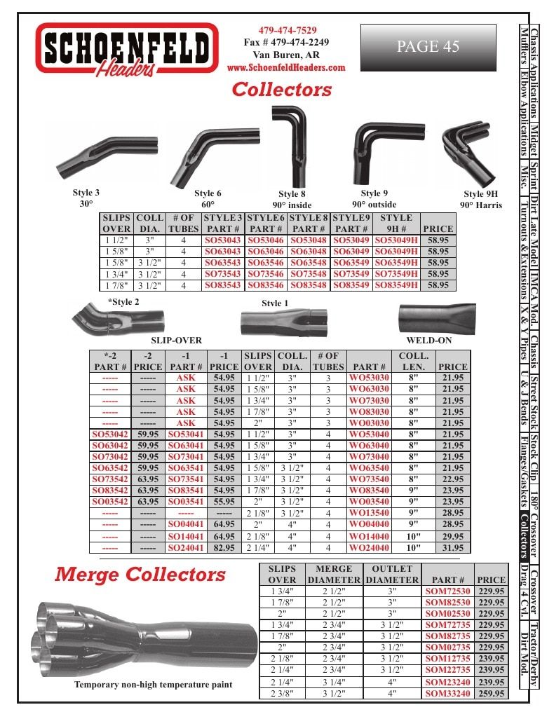 Schoenfeld Headers Racing Headers Catalog Weekly Ad January 1 - December 31, 2026